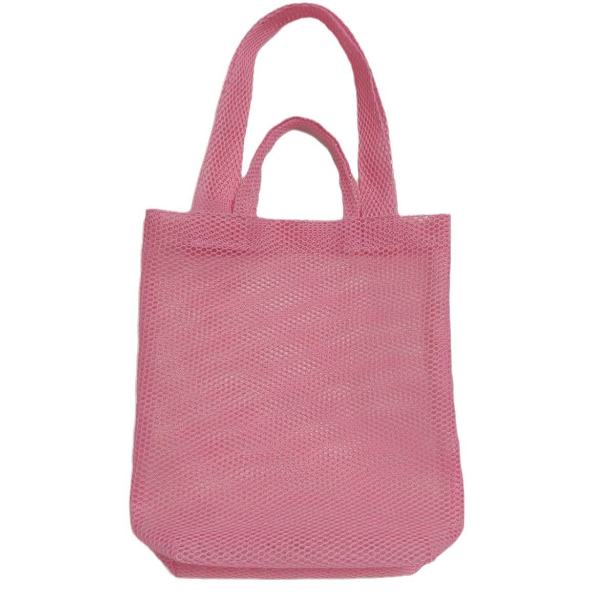 多功能折叠收纳手提包拉链纱网布抽绳袋绿色肩背涤纶