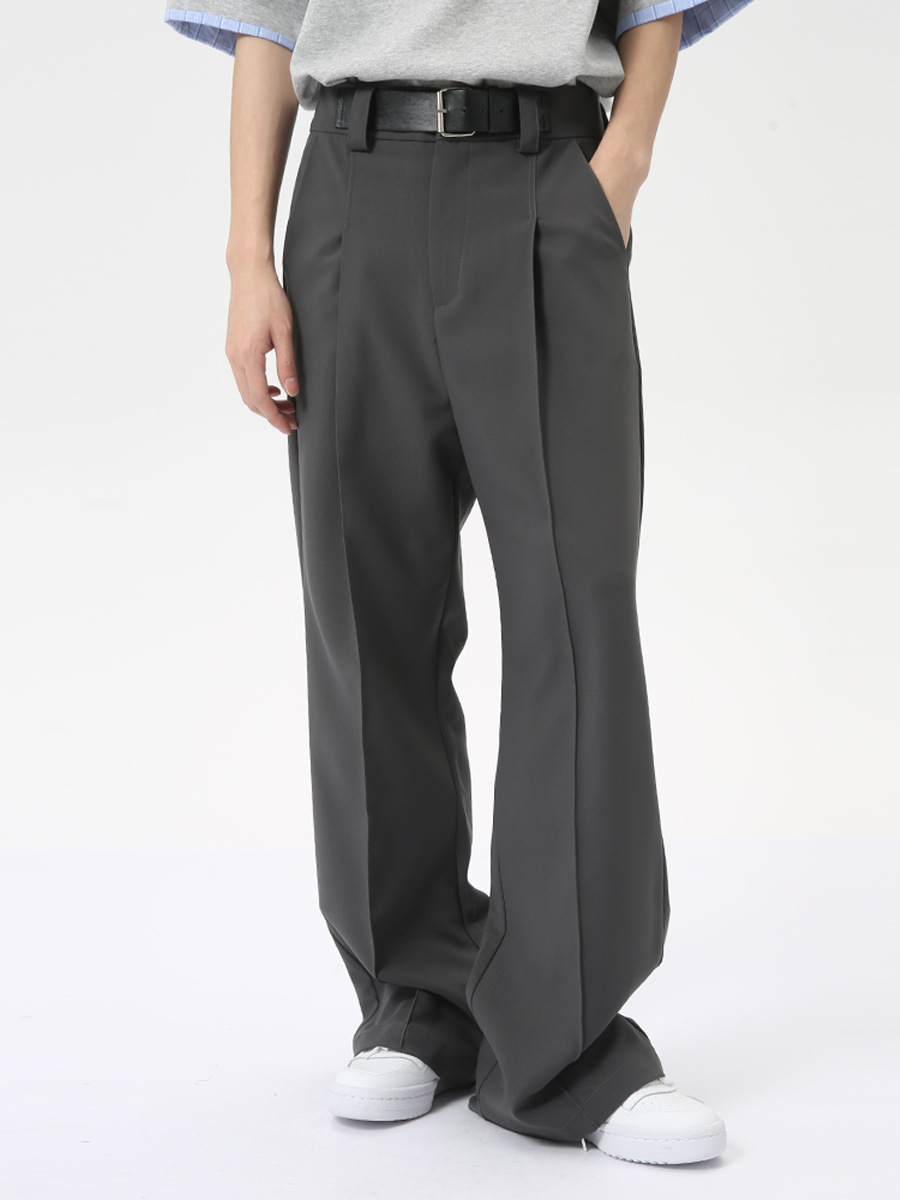 MTLCLOTHES para hombre | 2024 verano nuevo producto retro estilo Hong Kong cinturón decoración cintura elástica pantalones sueltos marea