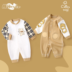 Spring and Autumn New Baby Onesies Children's Boneless Clothes Men's and Women's Baby Long-Sleeved Harness Home Clothes Children's Clothes Wholesale