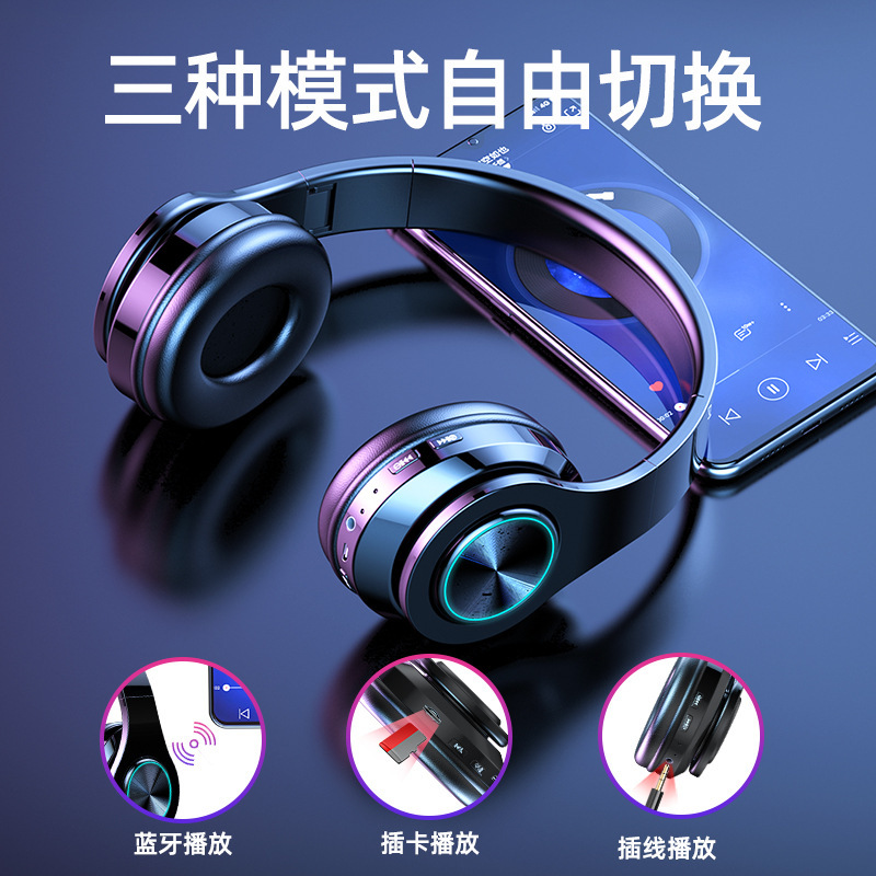 Popular de gama alta elegante B39 auriculares todo incluido auricular inalámbrico Bluetooth auriculares con cable multi-función