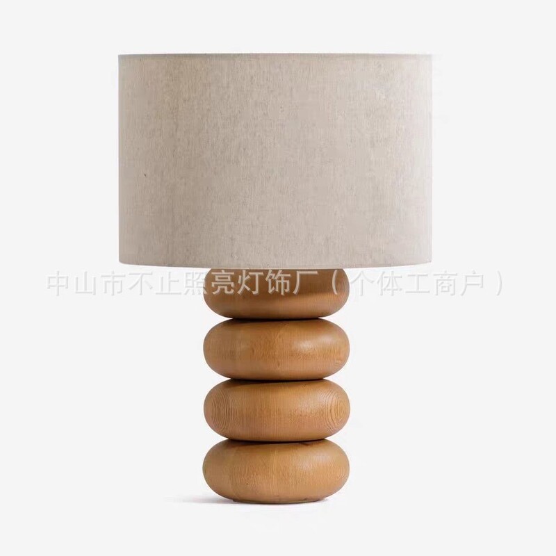 Wooden Art Table Lamp 2026 New Model Designer Art Bedside Decoration Model Room Wooden Lamp Direct Sale from Zhongshan Factory