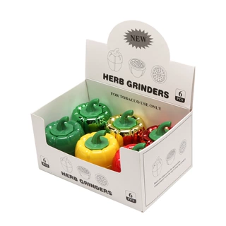 锌合金磨烟器跨境热卖辣椒四层电镀研磨器Herb Grinder创意磨烟器