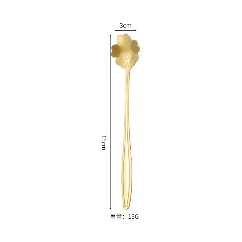 (골드) 15cm 벚꽃숟가락