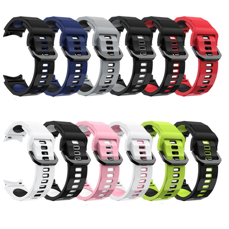 Suitable for Samsung Galaxy watt4/classic watch5/ pro wave pattern two-color silicone strap