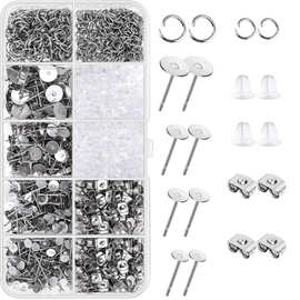 1800pc 耳针平托针 蝴蝶耳塞 子弹头耳塞 手工DIY耳饰制作及修复