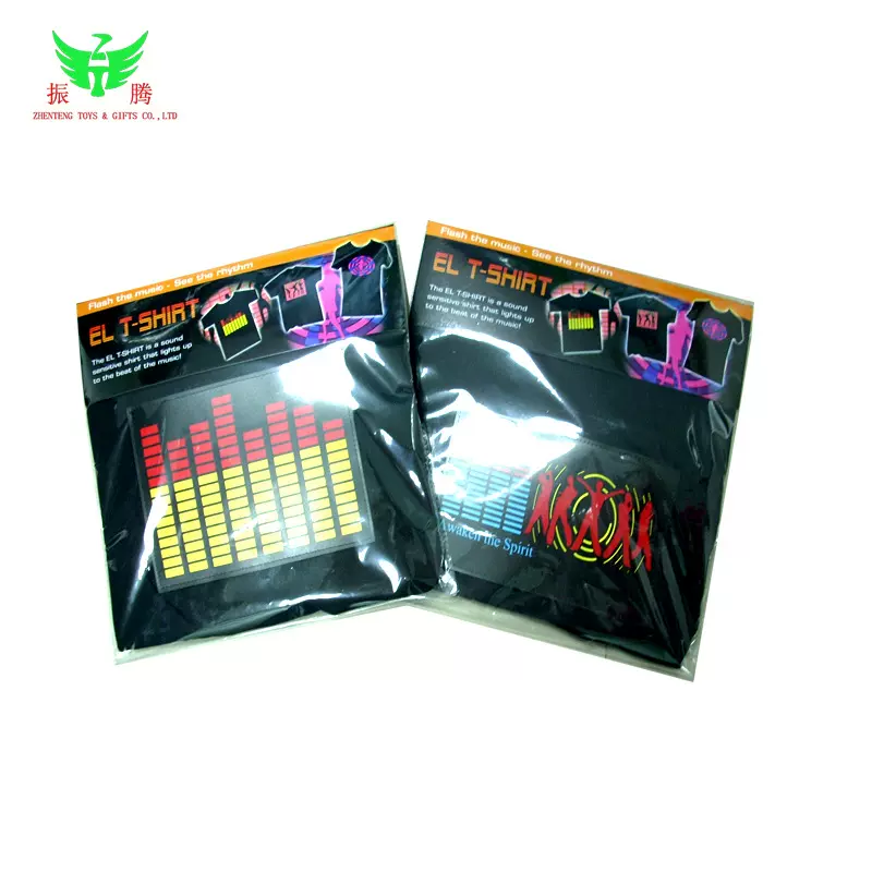 电池抖音音乐声控发光T恤情侣KTV酒吧表演服