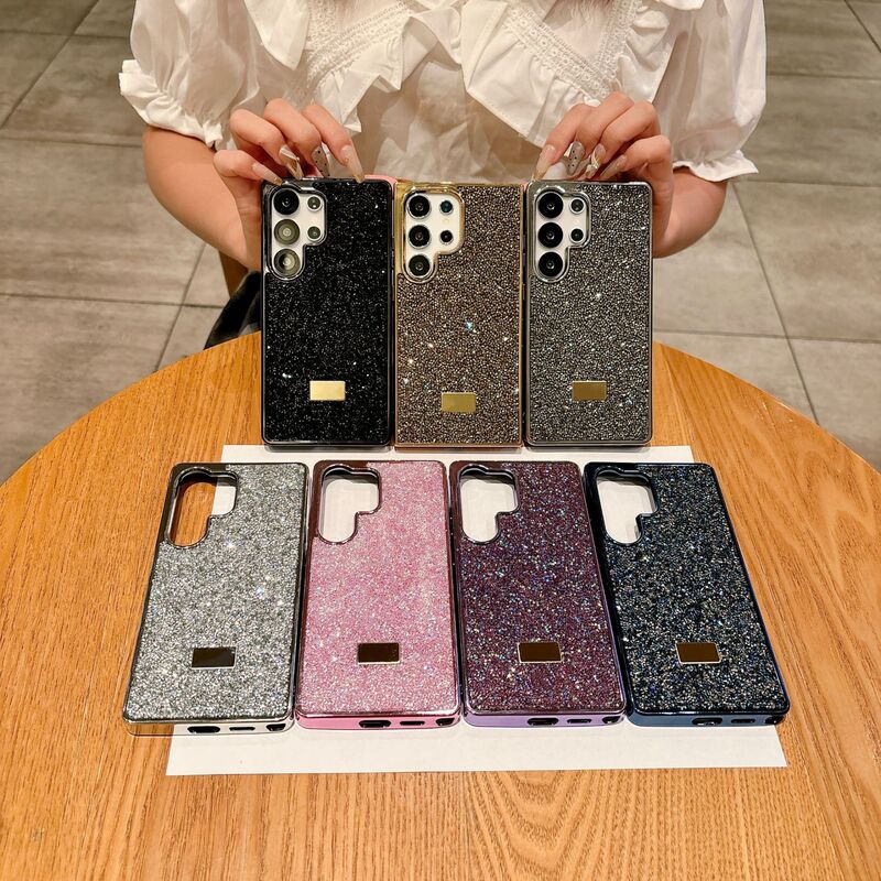 Suitable for Samsung S26Ultra Rhinestone Phone Case S24Ultra Full-Cover S23 Electroplated Full-Diamond Anti-Fall Protective Case