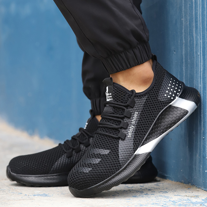 Cross-border selected labor safety shoes with ultra-light EVA sole, anti-punch, anti-puncture, anti-slip, breathable steel toe safety work shoes.