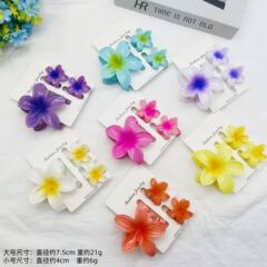 新しい色の美しい卵の花の3つのセットのクリップの甘い後頭部の髪のクリップのファッション的な半分の髪のクリップ