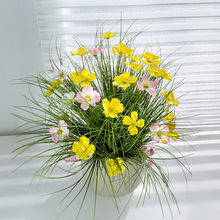 结婚装饰仿真花花束格桑花单枝塑料花跨境假花单朵扶桑花卉人造花