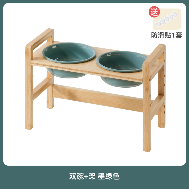 Tazón para perros de cerámica transfronteriza de gran capacidad Tazón para comida para perros Tazón para comida para perros Tazón para agua para perros Plato para perros Tazón doble para gatos Protección de la columna cervical