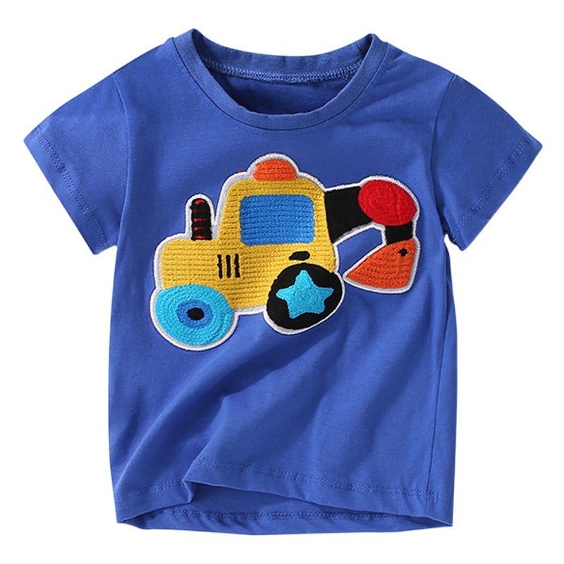 Malwee camiseta para niños verano nuevo europeo y americano cuello redondo manga corta casual Top para niños