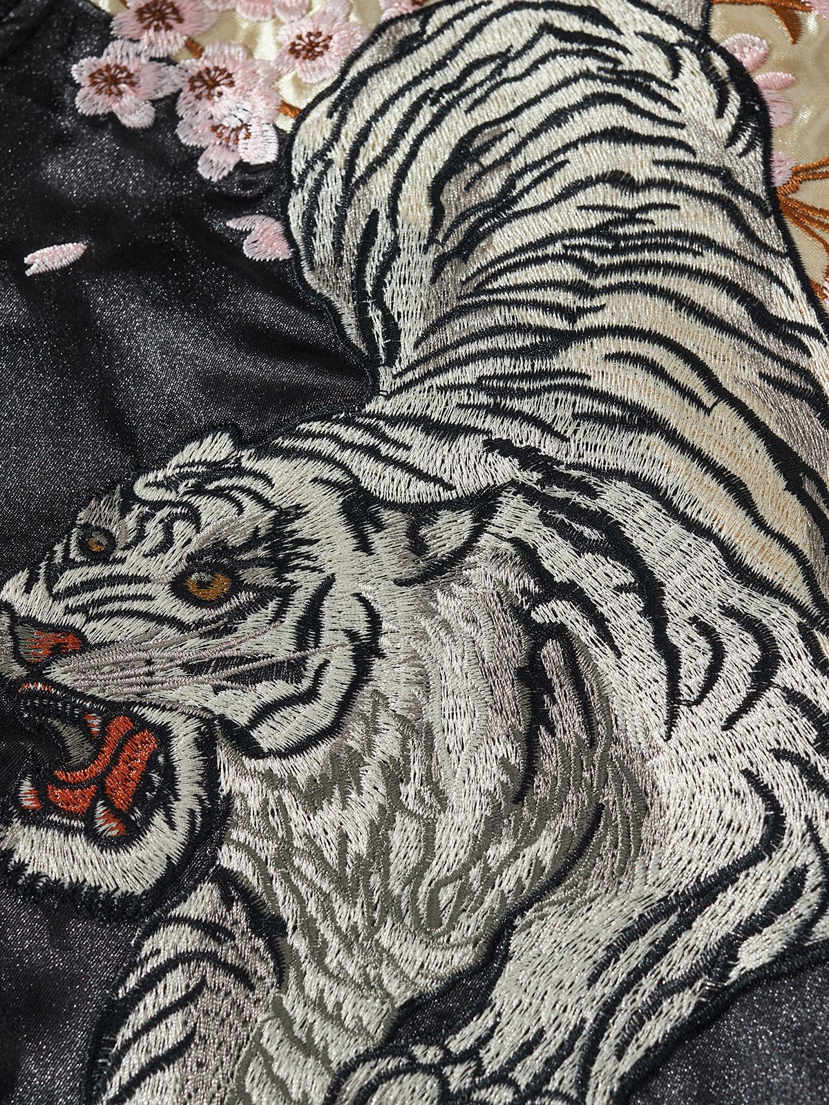 華夏君品 中国風 国潮 刺繍 青龍白虎 ジャケット メンズ カジュアル 龍柄 ベースボールジャケット アウター A014