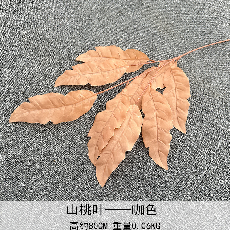 Ángel hoja montaña melocotón hoja artificial flor boda fondo hotel decoración techo camino plomo arreglo floral fila base hoja