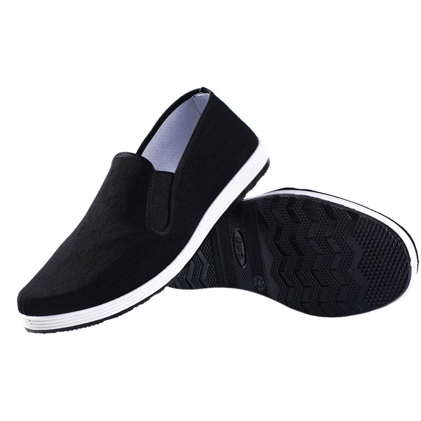 Поколение старой Пекинской тканевой обуви, Мужская черная Тканевая обувь, мужская тканевая подошва из говяжьего сухожилия, сетчатая обувь, повседневная универсальная Тканевая обувь без шнуровки