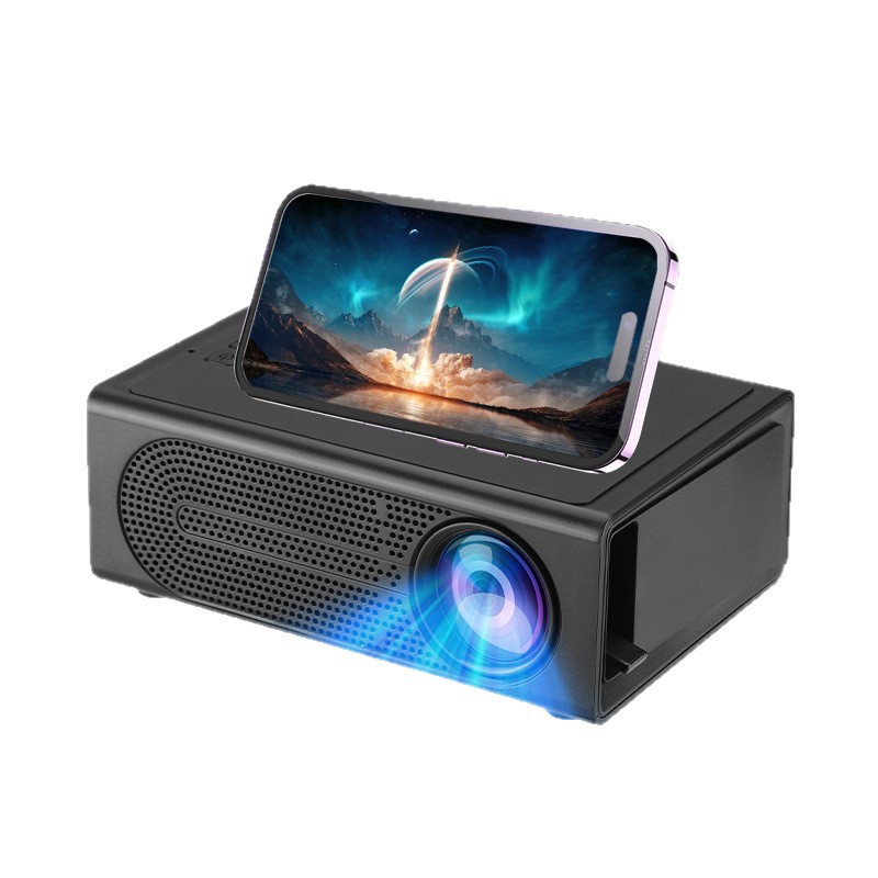 Transfronterizo M200S mini proyector portátil LED teléfono celular cine en casa teléfono celular cable compatible con pantalla 1080