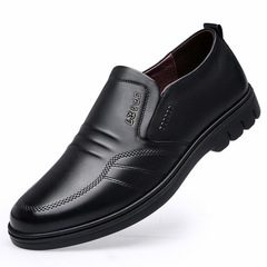 New Soft Leather Soft Sole Non-Slip Casual Men's Fashion Shoes, Versatile Men's Leather Shoes for Business and Formal Occasions