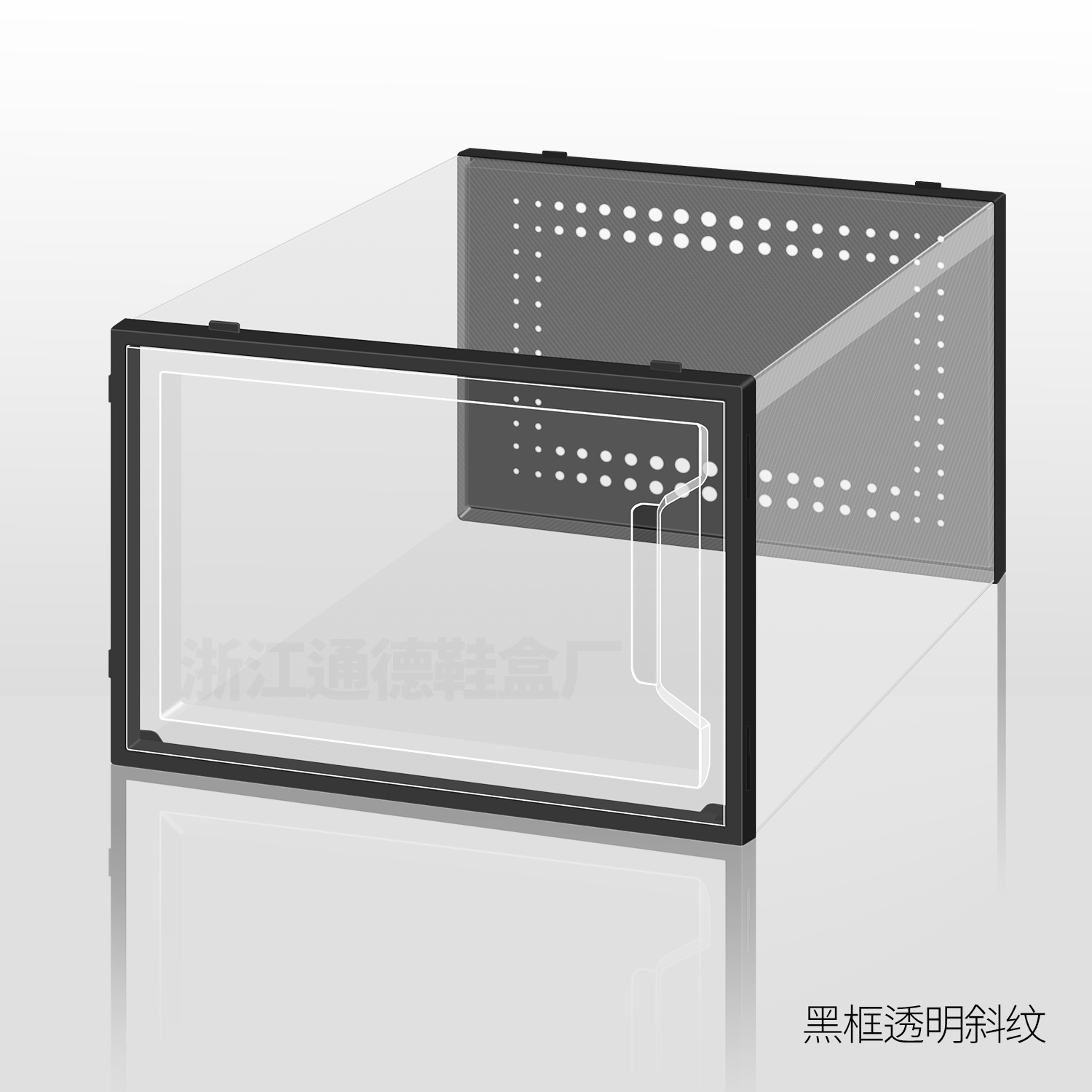 Caja de almacenamiento de zapatos transparente - Apertura lateral, gabinete para hogar, venta al por mayor, tamaño grande