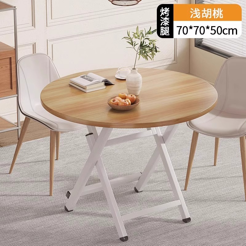 Mesa de comedor plegable, mesa redonda simple, mesa de alquiler, mesa portátil al aire libre, mesa de comedor cuadrada