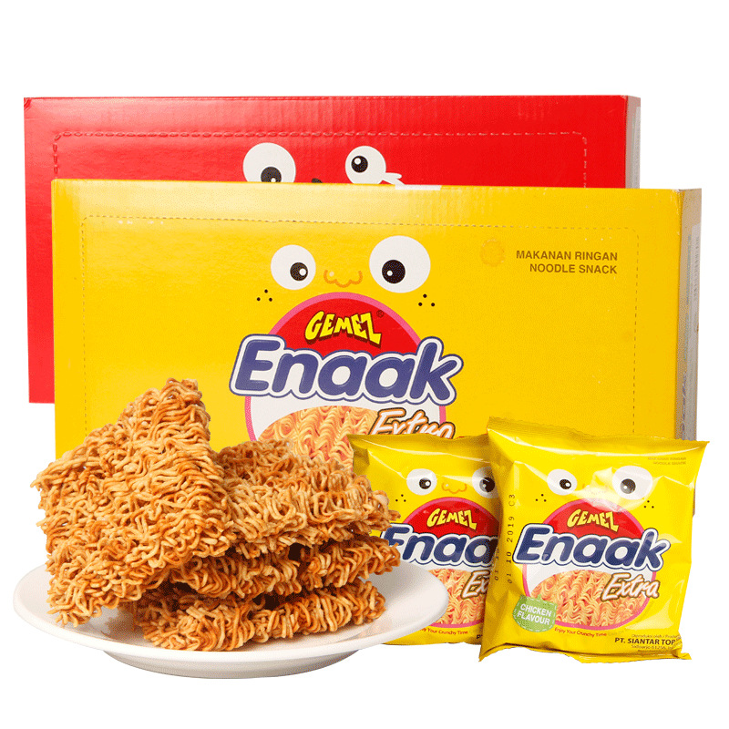Indonesian Imported GEMMZ Enaak Chicken Flavor Instant Noodles 30g*24 Pouch Snack Dry Noodles