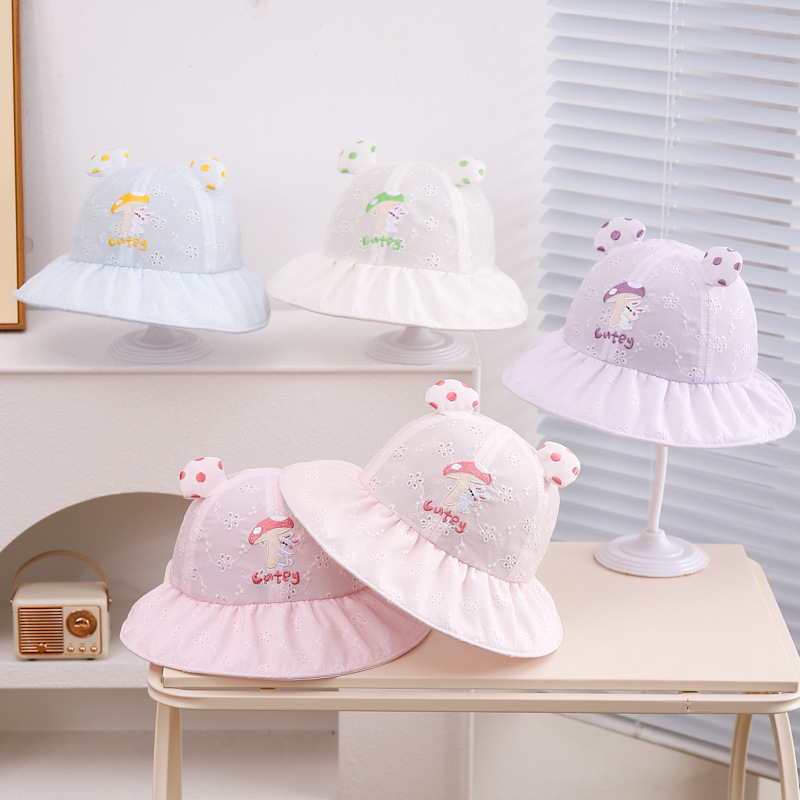 Sombrero para bebés primavera y otoño pequeño mes de edad pescador primavera y verano protección solar para mujeres y hombres bebés lindos sombreros para bebés pequeños