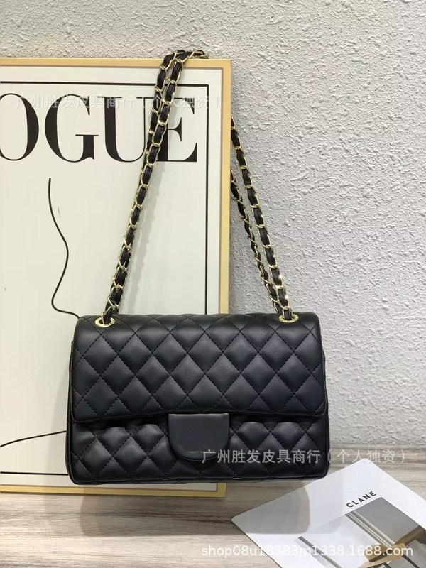 Xiaoxiangfeng クラシック CF キャビア PU レザーチェーンバッグオリジナルレザーショルダークロスボディレディースバッグ|undefined