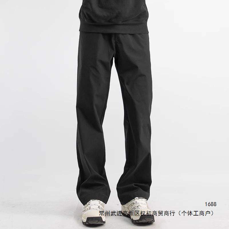 New Spring/Autumn Style Men's Casual Straight Leg Pants, Men's Sports Pants, Hiking Wide Leg Black Slimming Long Pants