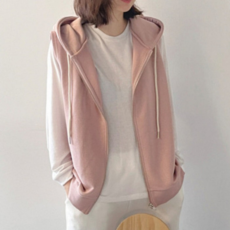 Hooded Sweatshirt Sleeveless Vest Versatile Gilet for Women 2026 Spring Korean Style Petite Slimming Thickened Vest Jacket Hooded Sweatshirt Sleeveless Vest Versatile Gilet for Women 2026 Spring Korean Style Petite Slimming Thickened Vest Jacket