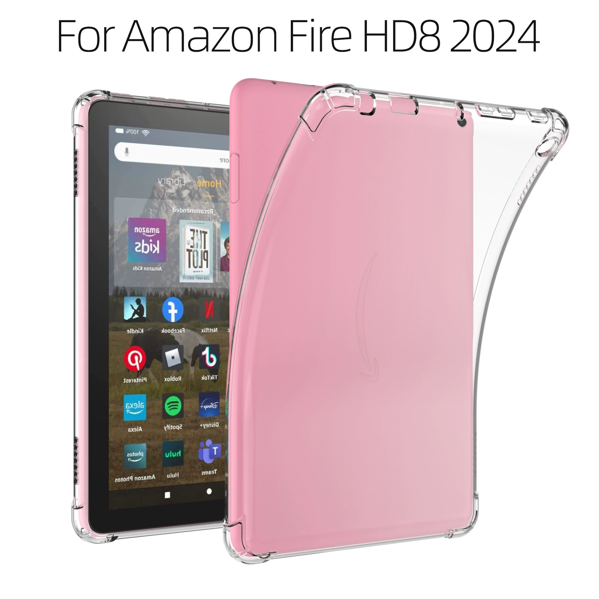 Применимо 2024Fire HD8 подушка безопасности защитная оболочка Amazon kindleHD8 минималистичный чехол из мягкой резины 8 дюймов
