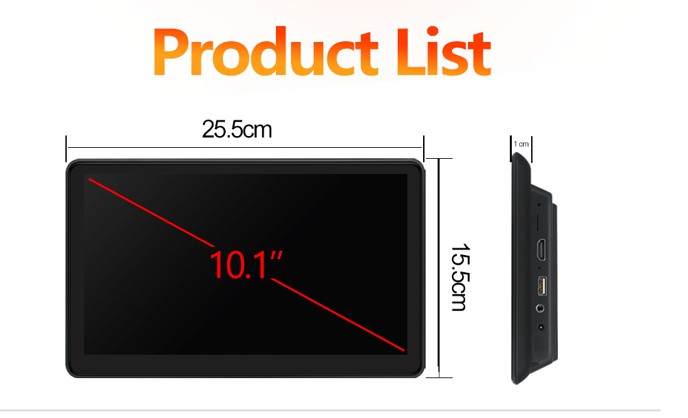 10.1inch Hd Ips Android Neutral Plug-In Headrest Display Mp5 Car Rear Entertainment System Player