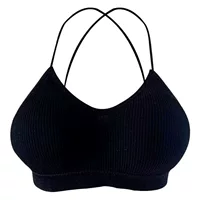 Cross Beauty Back Нижнее белье Женское летнее Новое 2023 Цельная тонкая верхняя одежда Белый Маленькая грудь Пуш-ап Анти-бег Черный
