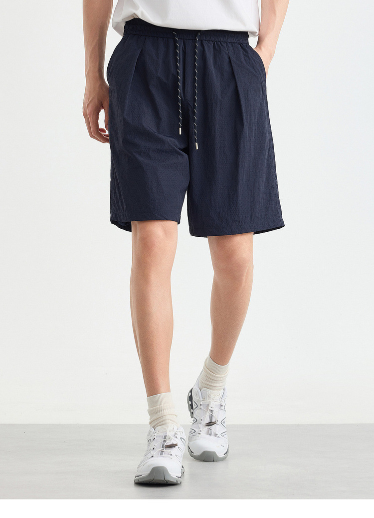 Quần short thể thao nam vải lưới thoáng khí, khô nhanh, dáng 5 phân — Xanh navy chi tiết 21