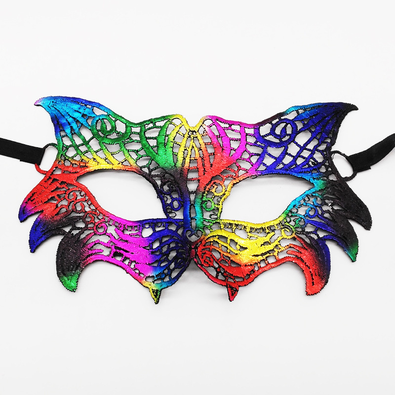 Máscaras de encaje transfronterizas, máscaras de encaje de fiestas de Halloween, máscaras de ojos especiales para carnaval de Halloween