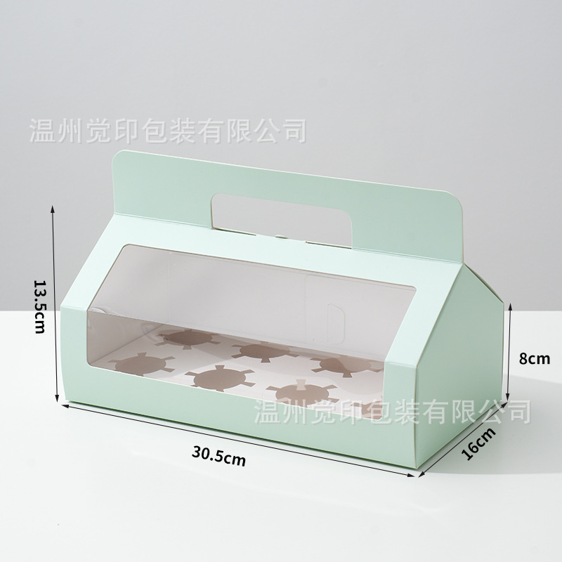 Caja de embalaje de cupcakes 2/4/6/8 Caja de embalaje de postre portátil de un solo grano Caja de marffin Caja de tarta de huevo de pastelería para hornear