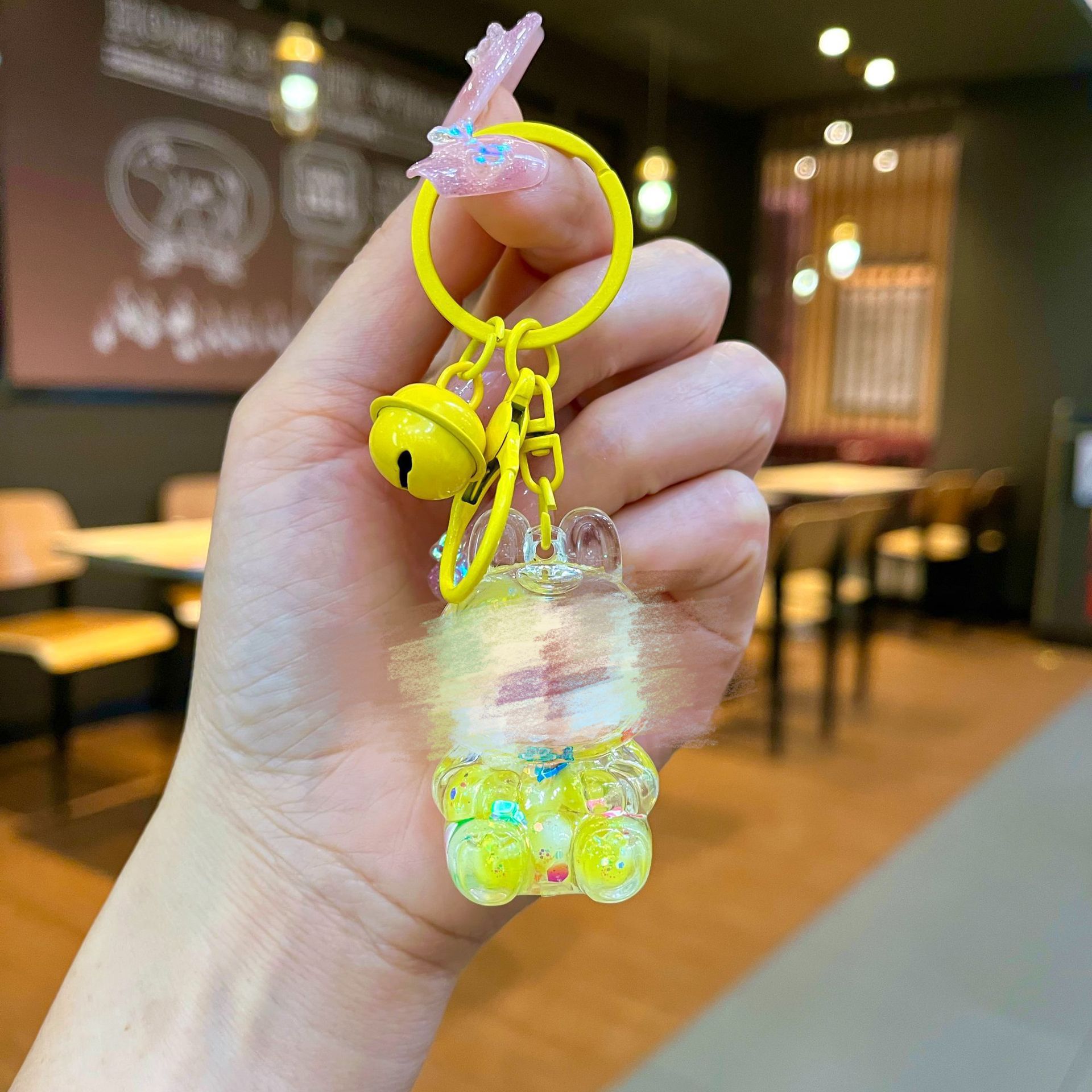 컬러 하드웨어 [노란색] 야광 버블 비즈 작은 천 천