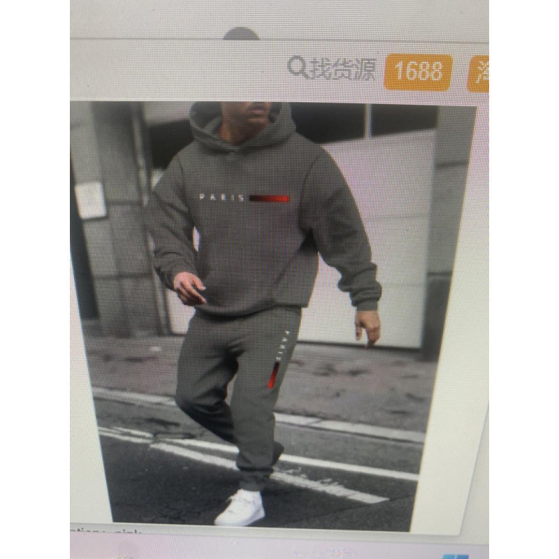 跨境2024冬季新男士套头连帽卫衣印字logo字母宽松卫衣外套|undefined