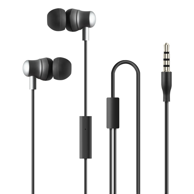 Metal in ear earphones with wired control microphone call tuning deep bass stereo sound universal for computers and_voghion.com