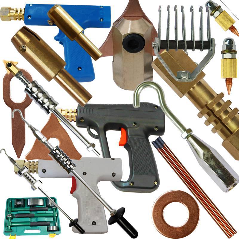 汽车钣金修复整形介子机配件焊机用三角拉锤锁紧头重型拉锤工具