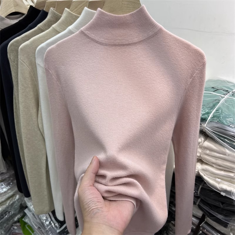 210g Weight Long Sleeve Sleeve Length Pullovers Placket Type Polyester Fabric Type Regular Top Length Sweater Tops Type Daily Occasion High Neck Neckline Slim Fit Type Stripe Pattern Winter, Autumn Season Women's Gender Elegant Style Wholesale Women's Elegant Stripe Long Sleeve Sweaters & Cardigans 1