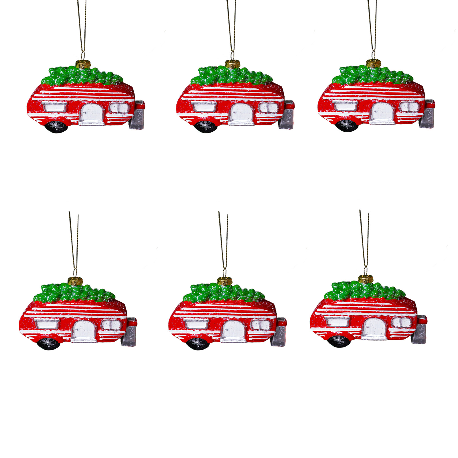 Colgante de Navidad transfronterizo decoración navideña coche avión decoración de plástico regalo para niños 6 pack