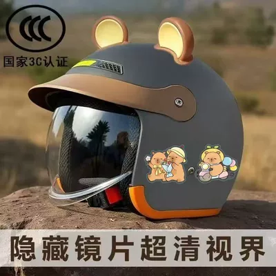 Safety Helmet, Cold-Proof and Warm, with – Motosiklet kaskı (dəbilqə) - hidden-lens-model-gray-52-62