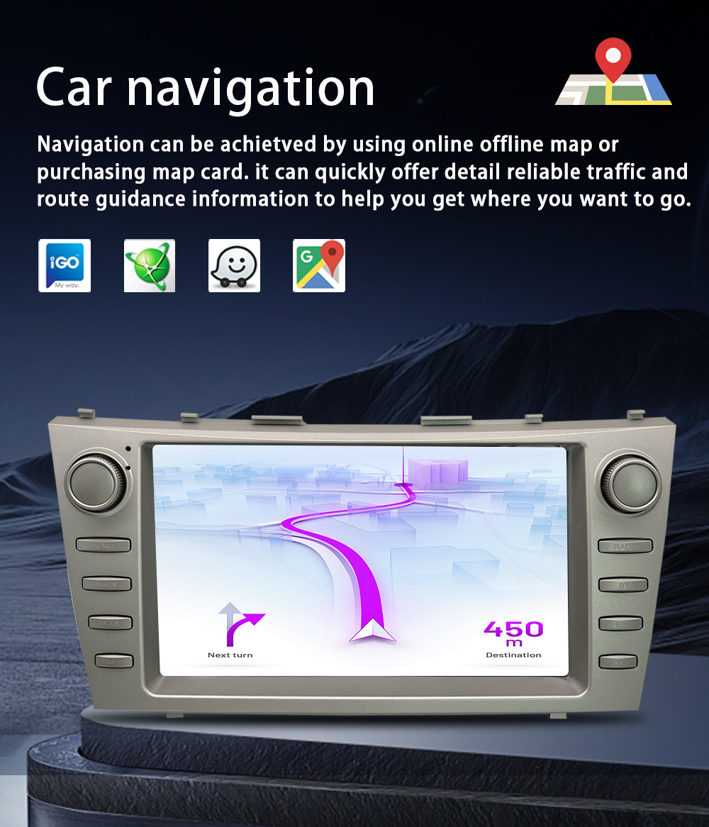Suitable for Toyota Camry Car Central Control Large Screen Android Navigation Reversing Image Bluetooth Radio