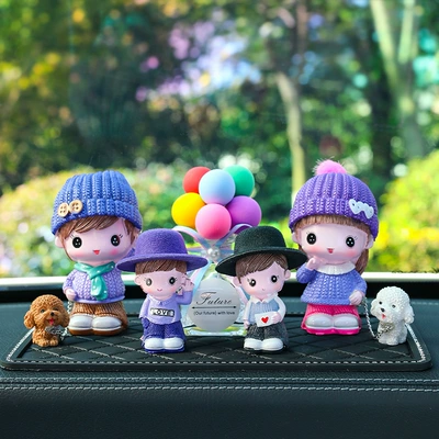 Balloon Ornaments, Car Decorations — Car ornaments - scarf-couple-heart-lele-color-balloon-big-diamond-pad