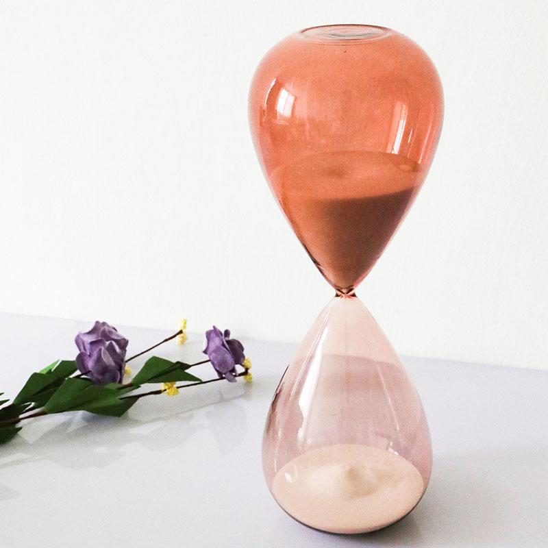 Suministro directo de fábrica europeo simple vidrio reloj de arena decoración de escritorio cuidado de la salud temporizador personalidad creativa ahora simple