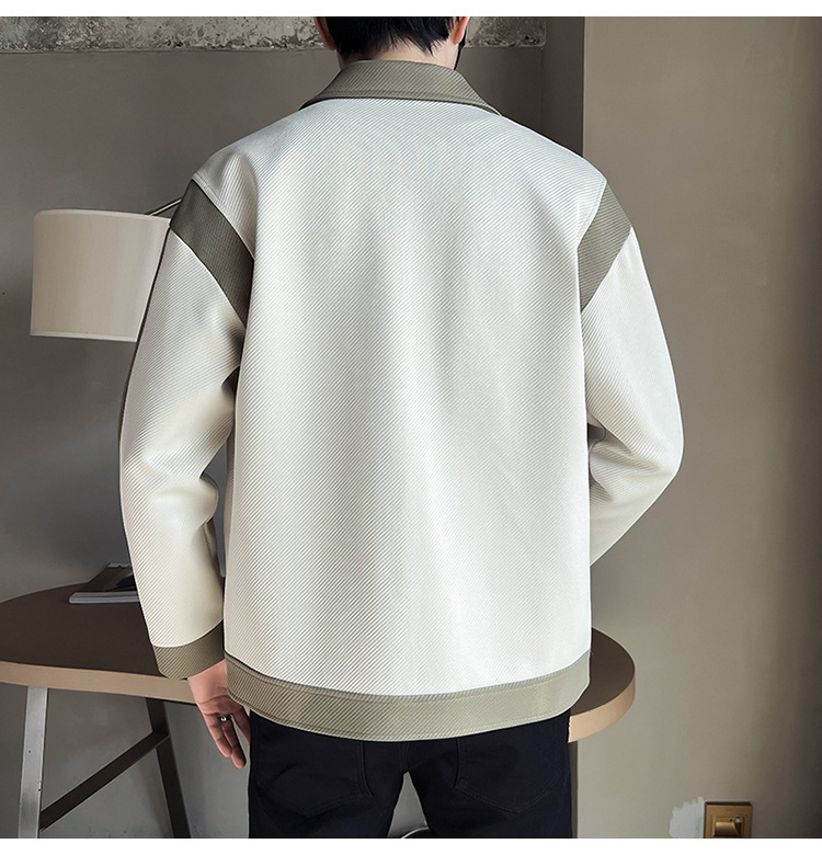 Color Block Blazer For Men Stylish Casual Autumn Jacket_voghion.com