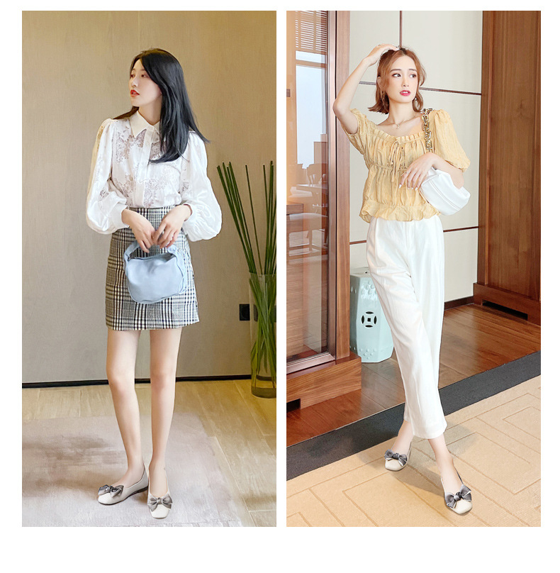 Sandal nữ quai chữ V đế bệt mũi bít phong cách Hàn Quốc — AH168 Màu mơ chi tiết 6