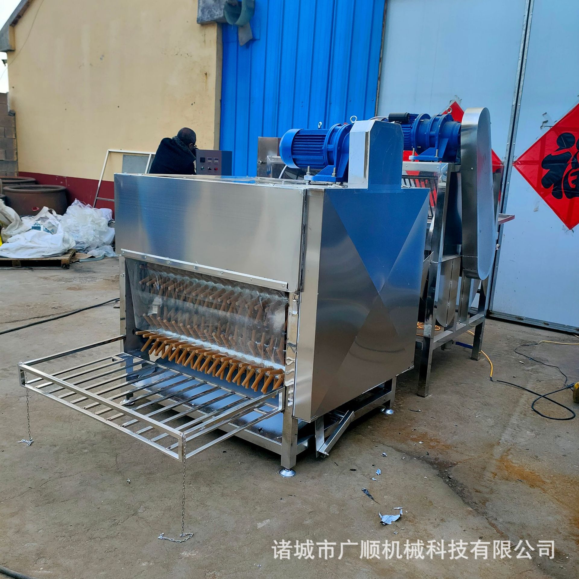 鸡鸭鹅脱毛机 烫池  家禽立式烫脱一体机 不锈钢鸡鸭全自动脱毛机