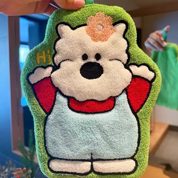 Cute bear-shaped hanging hand towel for kitchen and bathroom, super absorbent, thick, and aesthetically pleasing hand towel Cute bear-shaped hanging hand towel for kitchen and bathroom, super absorbent, thick, and aesthetically pleasing hand towel