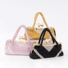 2024年跨境鑲鑽手提晚宴包搭配禮服宴會包百搭斜跨包名媛時尚女包