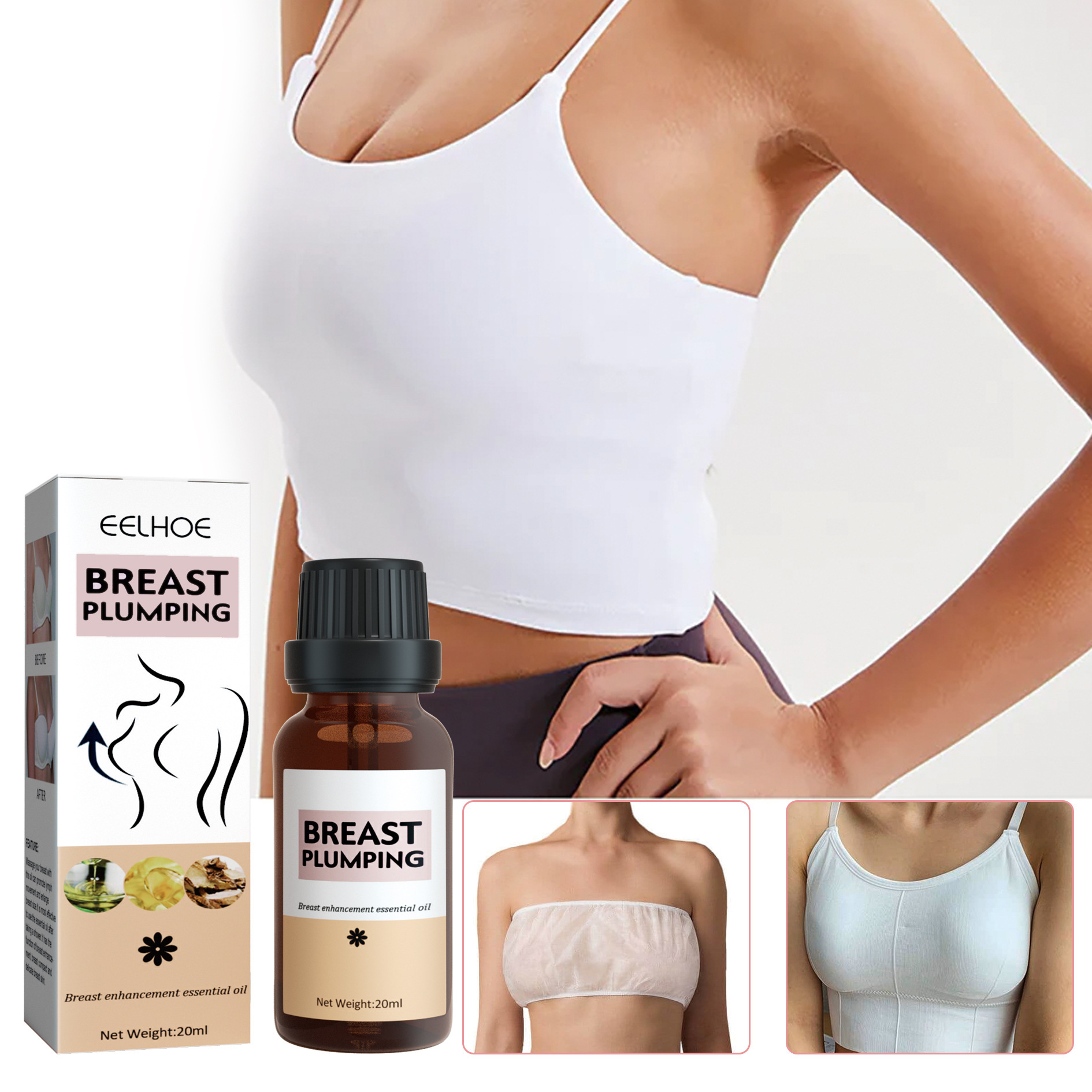 Huile Essentielle Hydratante Douce Soin Massage Seins Complets et Forts_voghion.com